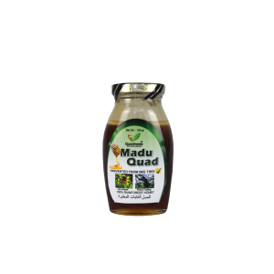 Madu Quad 180g – Madu Tualang Asli dalam Botol Kaca