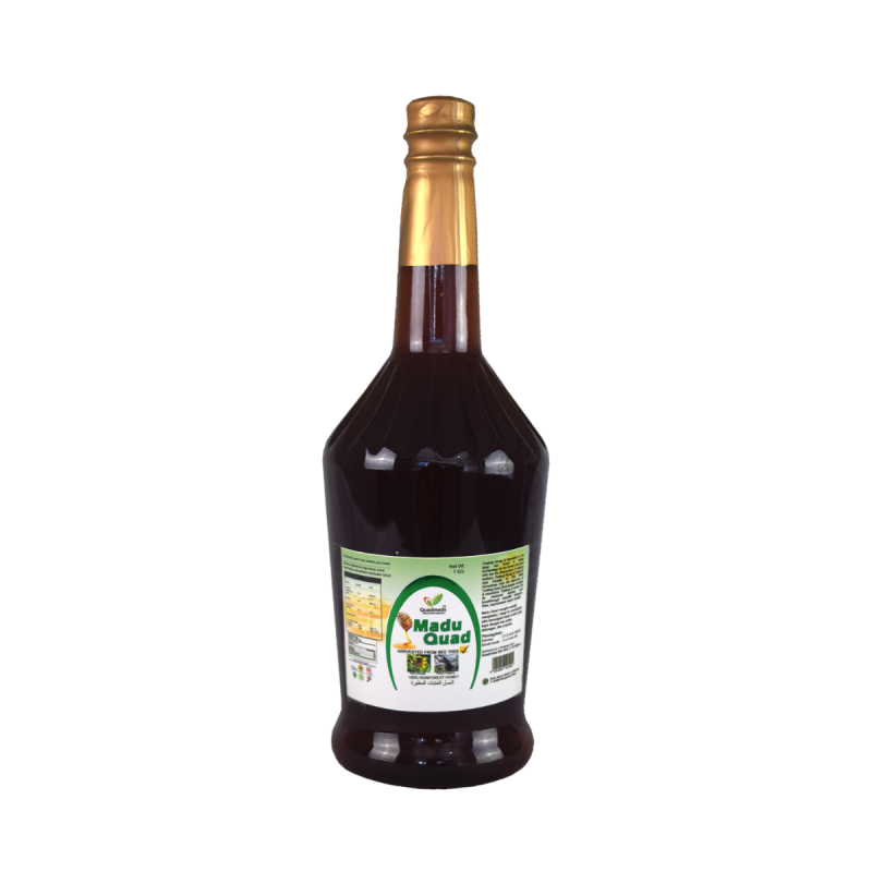 Madu Quad 1kg – Madu Tualang Asli dalam Botol Kaca