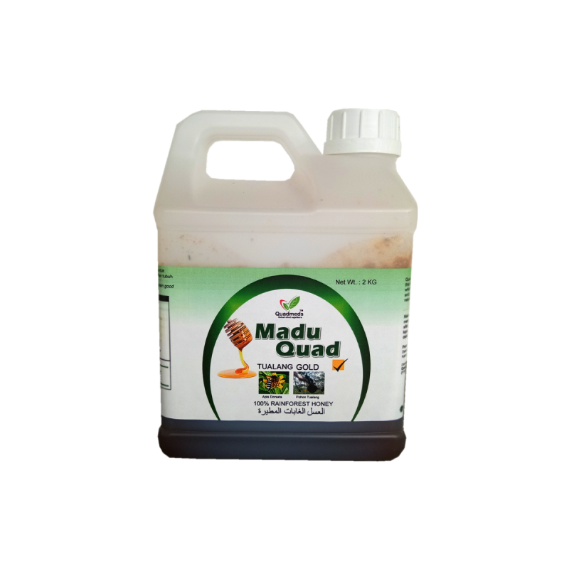 Madu Quad 2kg – Madu Tualang Asli dalam Botol
